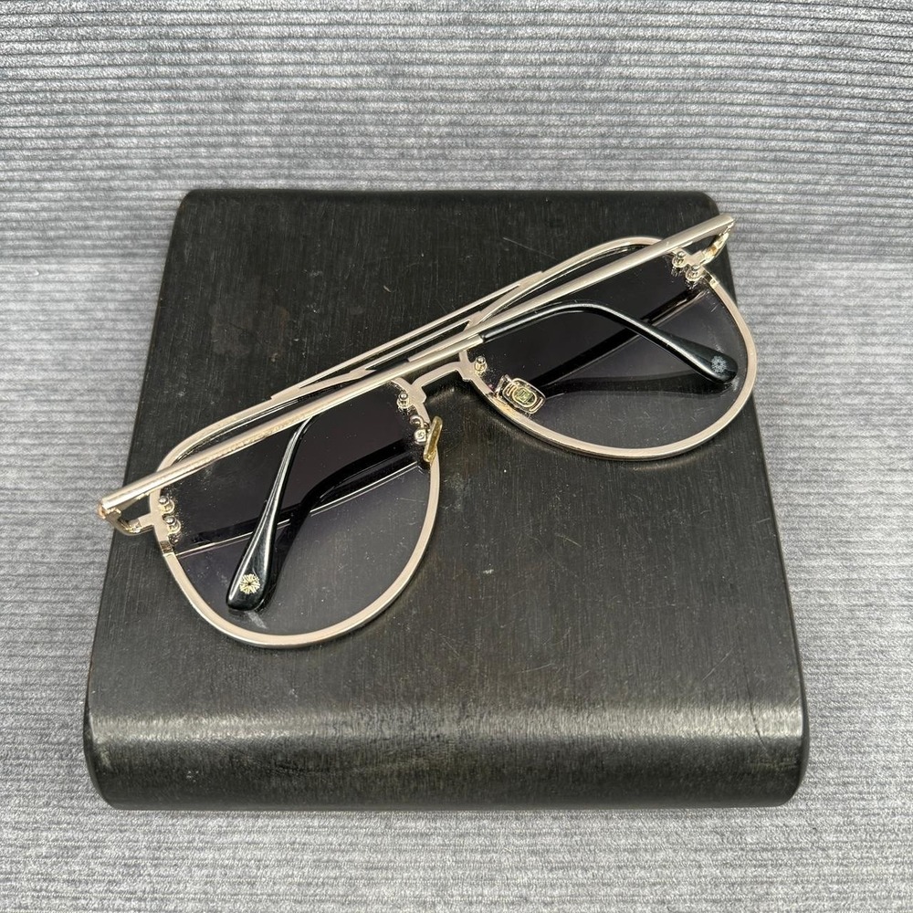 VIVIENFANG Oversized Aviator Sunglasses Gold Tone Metal Frame Gradient Lens Y2K - Picture 9 of 11